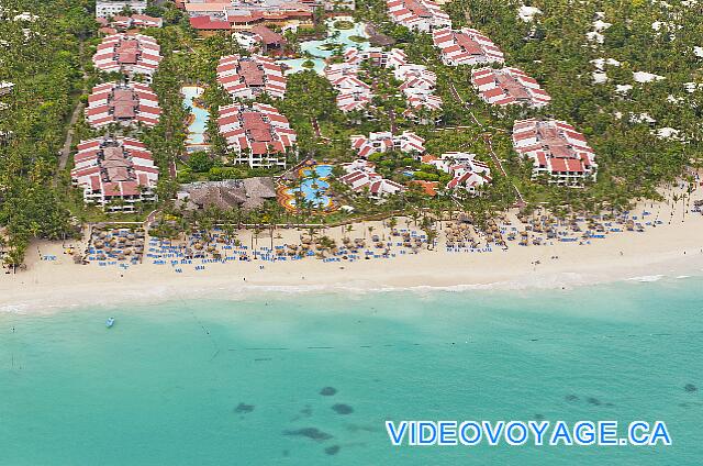 Republique Dominicaine Punta Cana Occidental Grand Punta Cana An aerial photograph in 2010 from the beach Hotel Grand Flamenco, no reef and no seaweed.