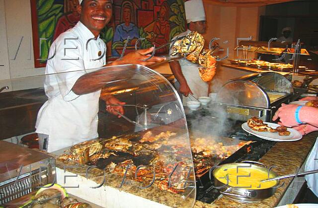 Republique Dominicaine Punta Cana Occidental Grand Punta Cana The grilled lobster buffet.