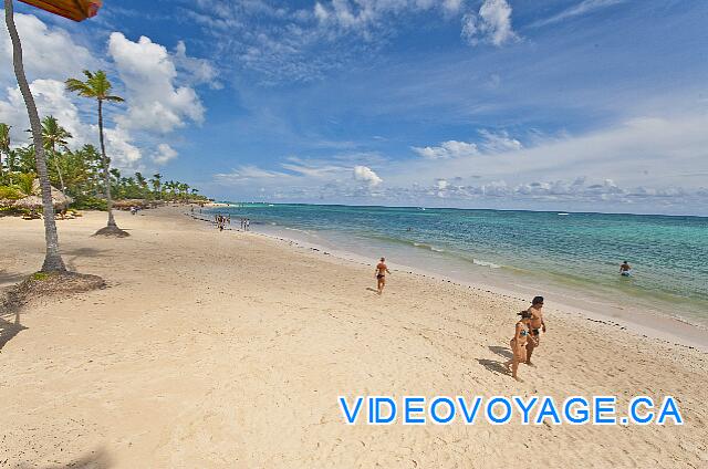 Mexique Punta Cana Grand Hotel Bavaro  Vers le nord, il est possible de marcher sur la plage pour une distance supérieur à 10 kilomètres.