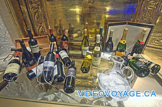 Mexique Punta Cana Grand Hotel Bavaro  A selection of wine at the restaurant entrance.