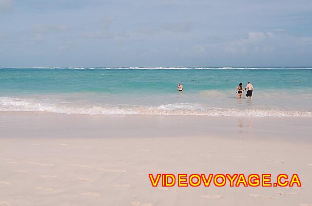 Republique Dominicaine Punta Cana Grand Paradise Bavaro Un sable blanc et fin, pas d'algue, une pente moyenne pour entrer dans la mer, des vagues de moyennes intensité, mais lors de grand vent les vagues peuvent être assez fortes.