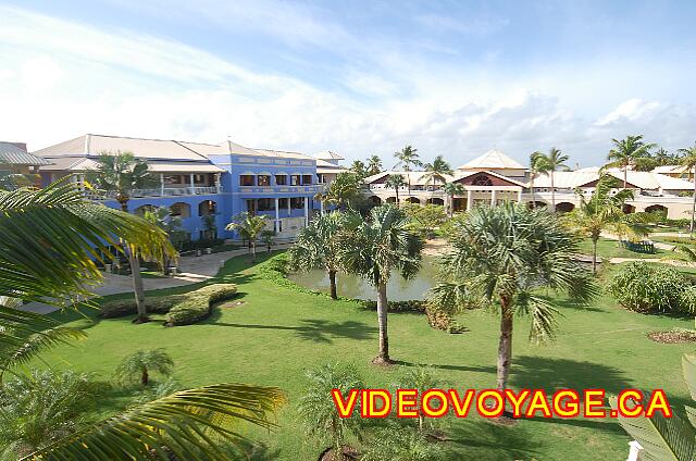 Republique Dominicaine Punta Cana Grand Paradise Bavaro A ensembre the back yard of the main building.