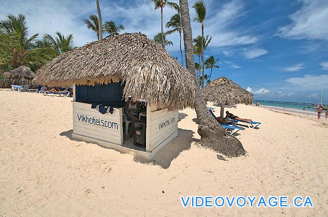 Republique Dominicaine Punta Cana VIK Hotel Arena Blanca La cabane de l'animation est situé sur la plage.