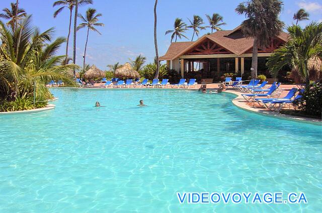 Republique Dominicaine Punta Cana VIK Hotel Arena Blanca With the sun loungers on the terrace and a few palapas