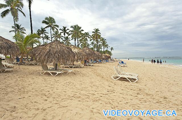 République Dominicaine Punta Cana Majestic Elegance The beach to the north, it is possible to see far, as the hotel is situated on a point.