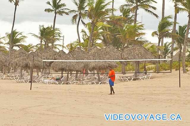 République Dominicaine Punta Cana Hard Rock Punta Cana Un filet de volleyball sur la plage.