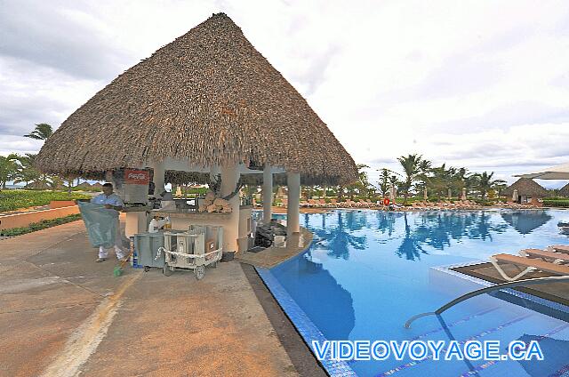 République Dominicaine Punta Cana Hard Rock Punta Cana El bar en la piscina del tambor, con un contador para servir a los clientes fuera de la piscina.