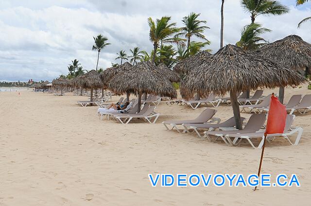 République Dominicaine Punta Cana Hard Rock Punta Cana Le drapeau rouge est souvent visible sur la plage, une des raisons qu'il n'y a pas réellement de sports nautique à l'hôtel.