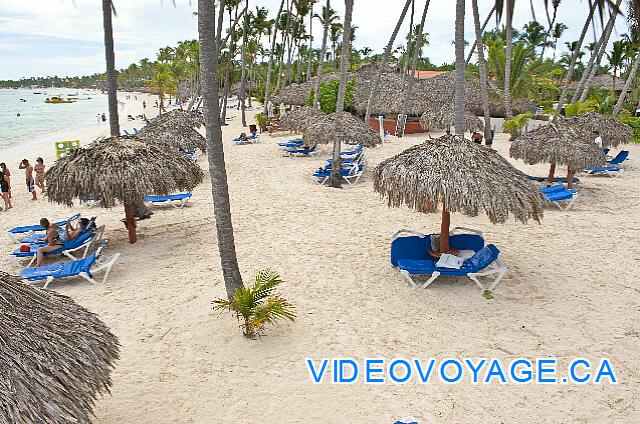 Republique Dominicaine Punta Cana Natura  Park A lot of palapas and lounge chair ...