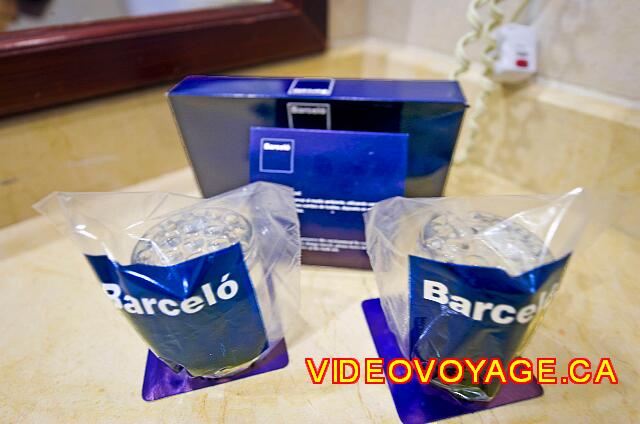 Republique Dominicaine Punta Cana Barcelo Dominican Glasses and personal care items.