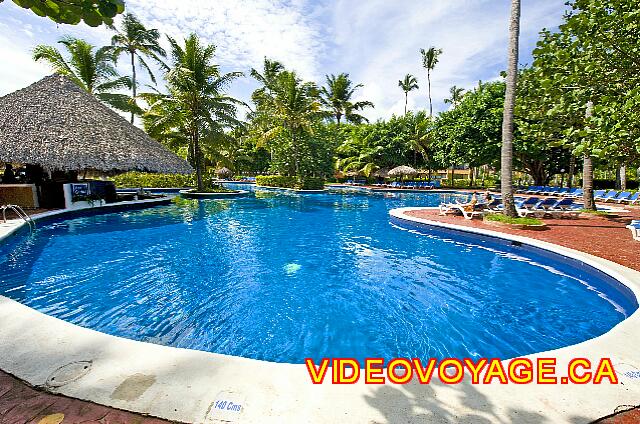 Republique Dominicaine Punta Cana Barcelo Dominican Une piscine avec de nombreux bassins, une végétation abondante autour de la piscine.