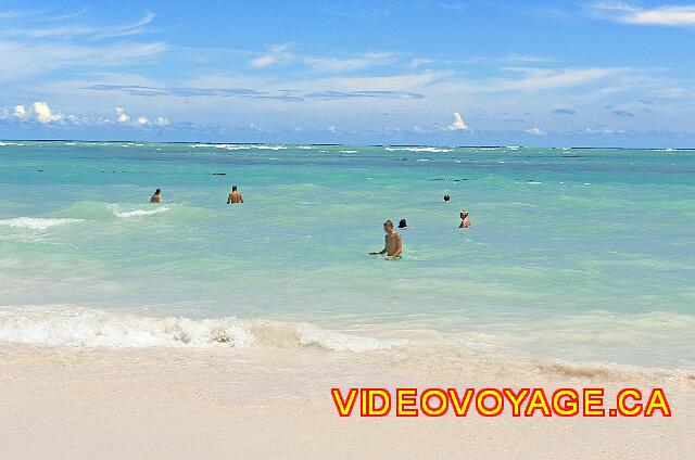 Republique Dominicaine Punta Cana Barcelo Dominican Un grand nombre de baigneur continuellement dans la mer, mais ils se retrouvent toujours dans le même secteur, donc ceux qui désirent la tranquilité, ils peuvent se baigner seul du coté sud de la plage.