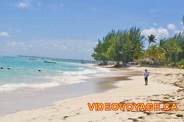 Republique Dominicaine Punta Cana Barcelo Dominican Vers le sud, il y a moins d'hôtels à voir en marchant sur la plage.