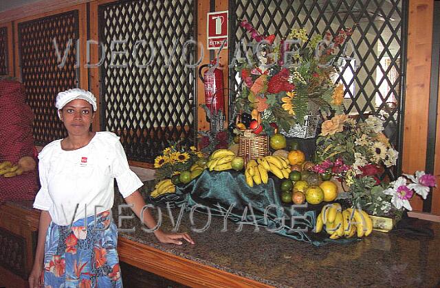 Republique Dominicaine Punta Cana Riu Naiboa Une employée dans sont chef d'oeuvre.