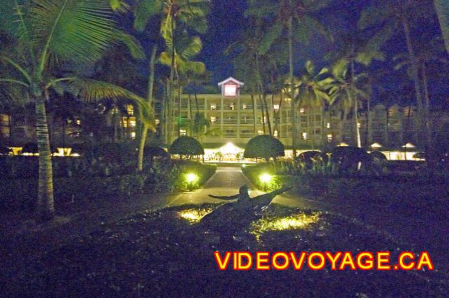 Republique Dominicaine Punta Cana Riu Palace Macao The rear of the hotel at night.