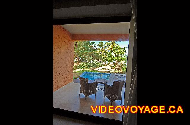 Republique Dominicaine Punta Cana Sivory The terrace with a partial view of the ocean.