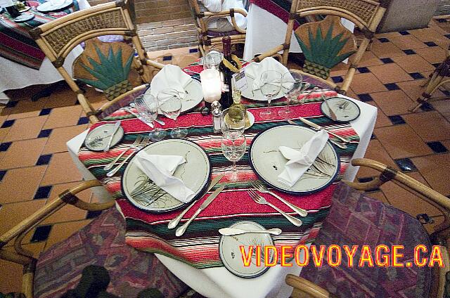 Mexique Puerto Juarez Maya Caribe Beach La présentation typique d'une table.