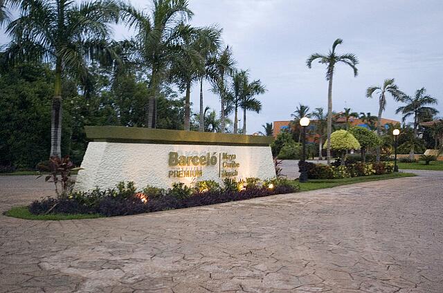 Mexique Puerto Juarez Maya Caribe Beach L'affice à l'entrée de l'hôtel.