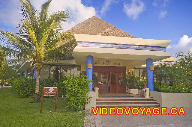 Mexique Riviera Maya Bahia Principe Coba The entrance to the restaurant seafood Pescador map.