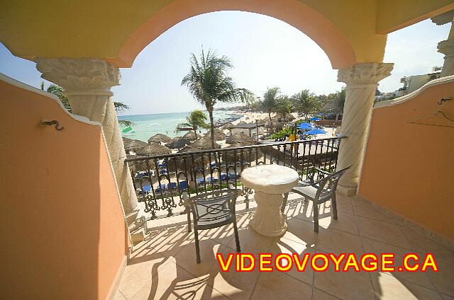 Mexico Playa del Carmen Gran Porto Real A balcony large enough for the room with ocean view, some other rooms have a small balcony.