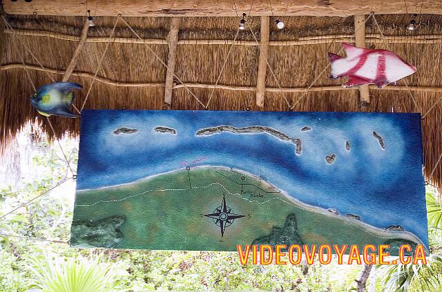Mexique Puerto Morelos Sapphire Riviera Cancun Un centro de interpretación de la apnea que se identificó con los corales.