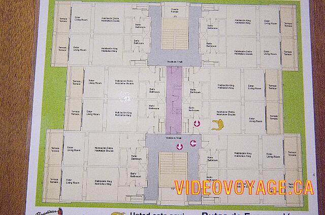 Mexique Puerto Morelos Sapphire Riviera Cancun The plan of a standard building.