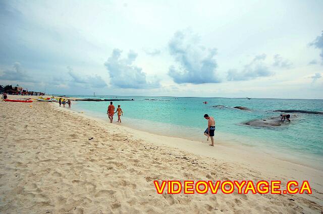 Mexique Playa del Carmen Riu Palace Mexico Un système de retention du sable sur la plage permet de conserver une pente de faible à moyenne pour entrer dans la mer.