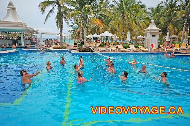 Mexique Playa Del Carmen Palace Riviera Maya Una red de voleibol en la piscina.