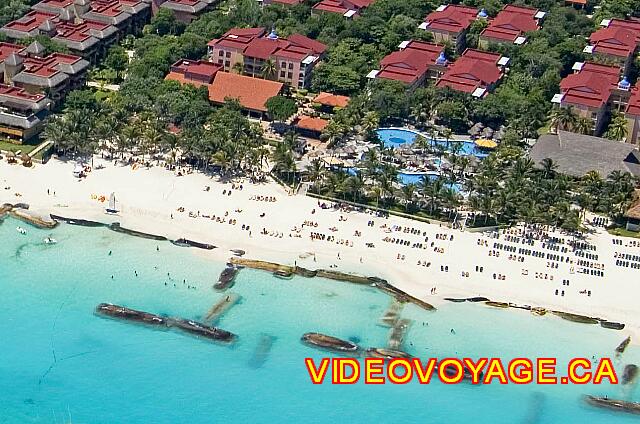 Mexique Playa del Carmen Riu Yucatan An aerial view of the beach.