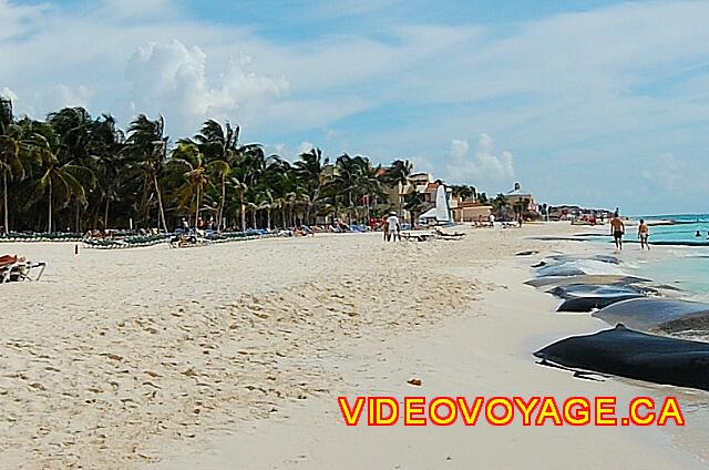 Mexique Playa del Carmen Riu Yucatan Sometimes at the Royal Hideaway, the sea touches a wall that juts into the sea, so there is more beach to walk and can not go on the beach at the Royal Hideaway.