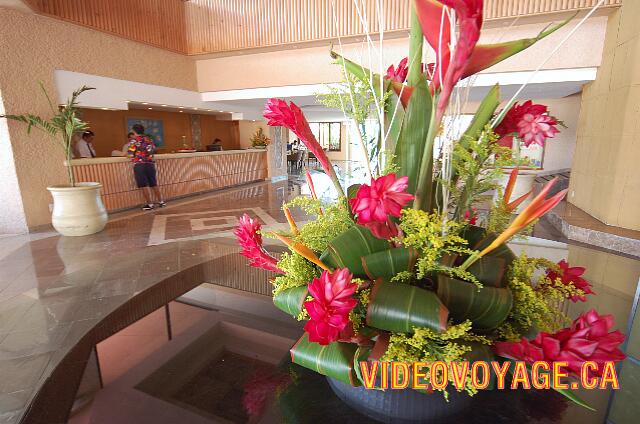 Mexique Puerto Aventuras Dreams Puerto Aventura The flowers in the lobby and reception back.