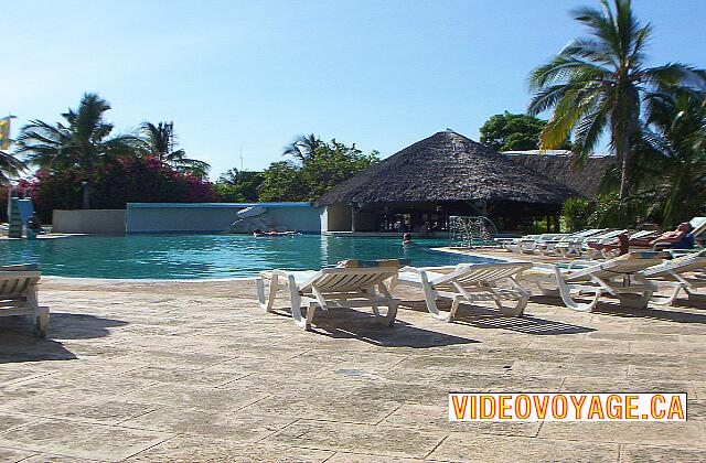 Cuba Santa Lucia Gran Club Santa Lucia A large terrace around with plenty of sun loungers but no umbrellas.