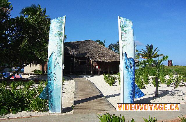 Cuba Santa Lucia Gran Club Santa Lucia The entrance to the snack bar on the beach.