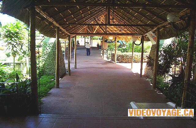 Cuba Santa Lucia Gran Club Santa Lucia A long walkway under a roof that goes to the site of the center.