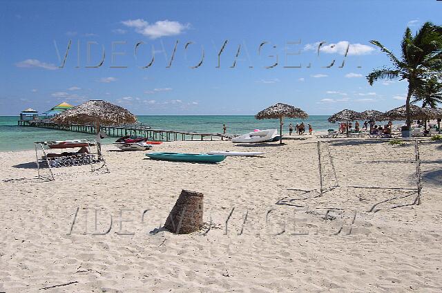 Cuba Santa Lucia Club Amigo Mayanabo Mini soccer nets on the beach.