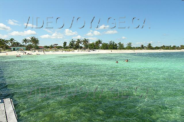 Cuba Santa Lucia Club Amigo Mayanabo The west side of the beach is suitable for swimming. There are a lot of reef and coral, but there is a small sandy path.