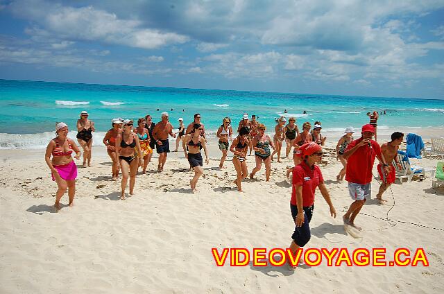 Cuba Cayo Santa Maria Melia Las Dunas Animation on the beach the day.