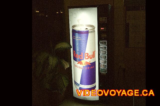 Cuba Cayo Santa Maria Melia Las Dunas A Reb Bull vending machine at the exit of the disco and cigarette vending machine.