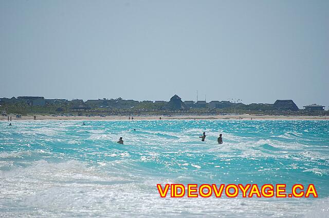 Cuba Cayo Santa Maria Melia Las Dunas Swimmers waiting waves.