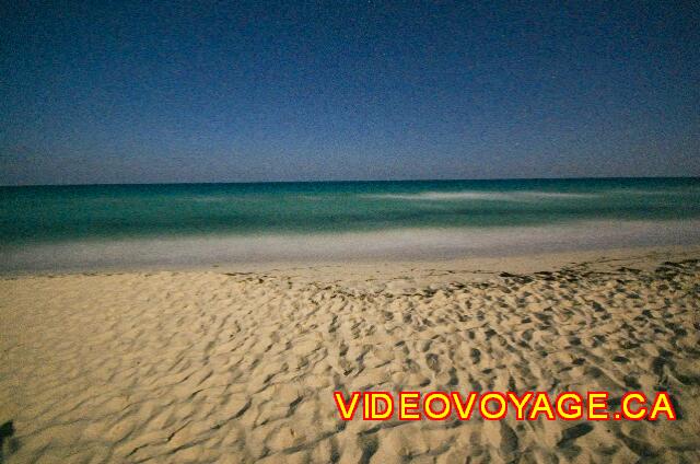 Cuba Cayo Santa Maria Melia Las Dunas Part of the beach is lit at night.