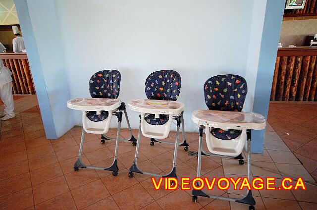 Cuba Cayo Santa Maria Melia Las Dunas Several high chairs.