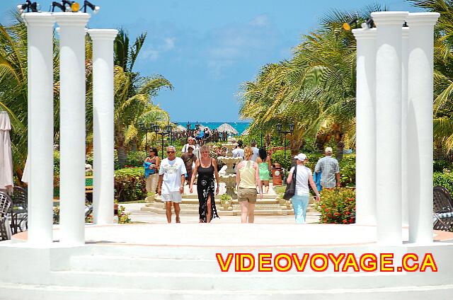 Cuba Cayo Santa Maria Melia Las Dunas The palapas on the beach in the background.