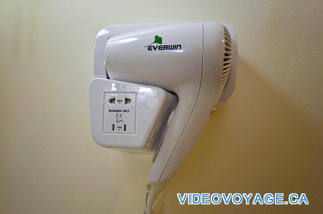 Cuba Cayo Santa Maria Melia Buenavista Hair dryer with a low-power voltage converter.