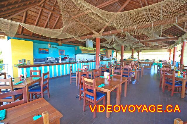 Cuba Cayo Santa Maria Melia Cayo Santa Maria Snack bar restaurant from the beach.