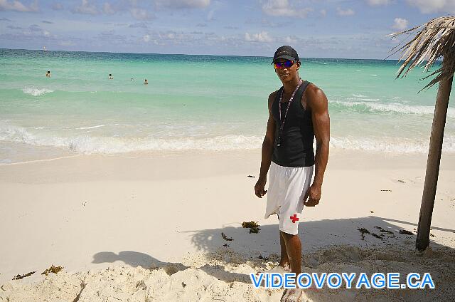 Cuba Cayo Santa Maria Playa Cayo Santa Maria The lifeguard on the beach, the waves can be quite strong at times.