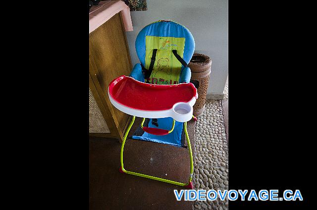 Cuba Cayo Santa Maria Playa Cayo Santa Maria High chairs for young children are available.