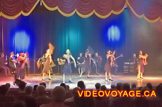 Cuba Cayo Santa Maria Iberostar Ensenachos Tap dancing show with the orchestra in the background.