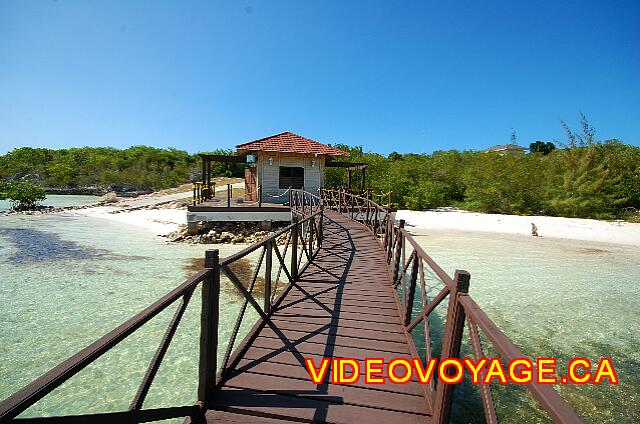 Cuba Cayo Santa Maria Iberostar Ensenachos A cabin on the edge of the dock.