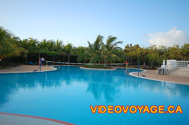 Cuba Cayo Santa Maria Iberostar Ensenachos A volleyball net in the pool El Marino.