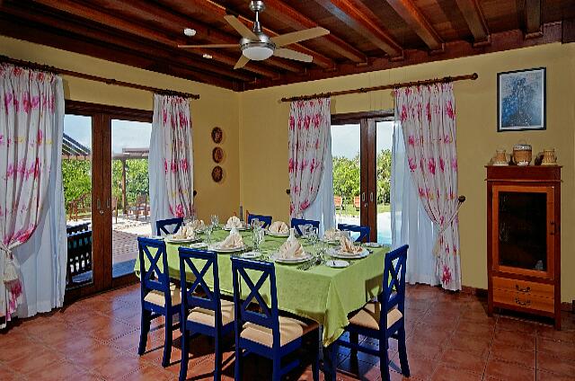 Cuba Cayo Santa Maria Sol Cayo Santa Maria The dining room of the villa garden.